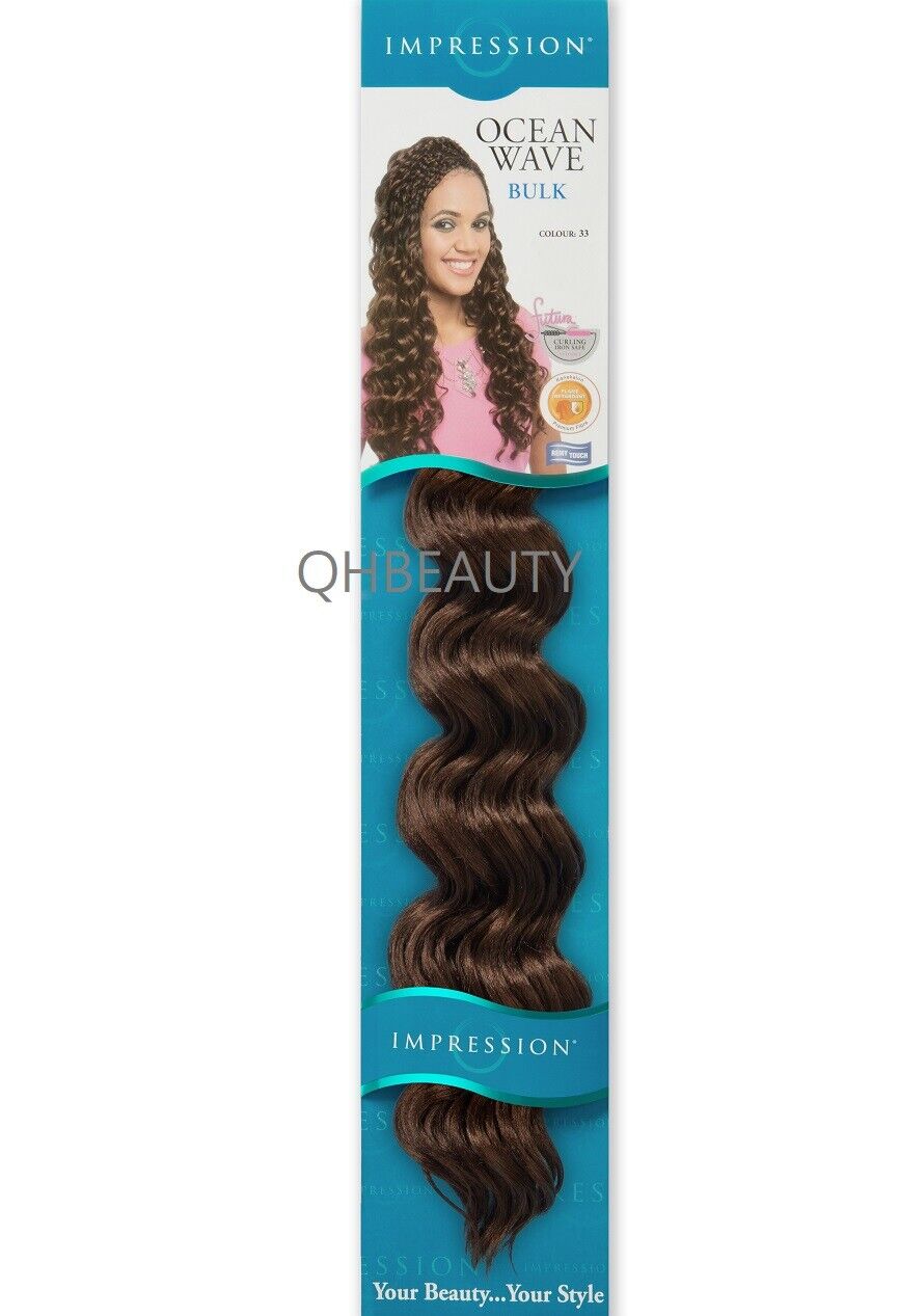IMPRESSION SYNTHETIC HAIR EXTENSION CROCHET CURLY BRAID - OCEAN WAVE 20 INCH