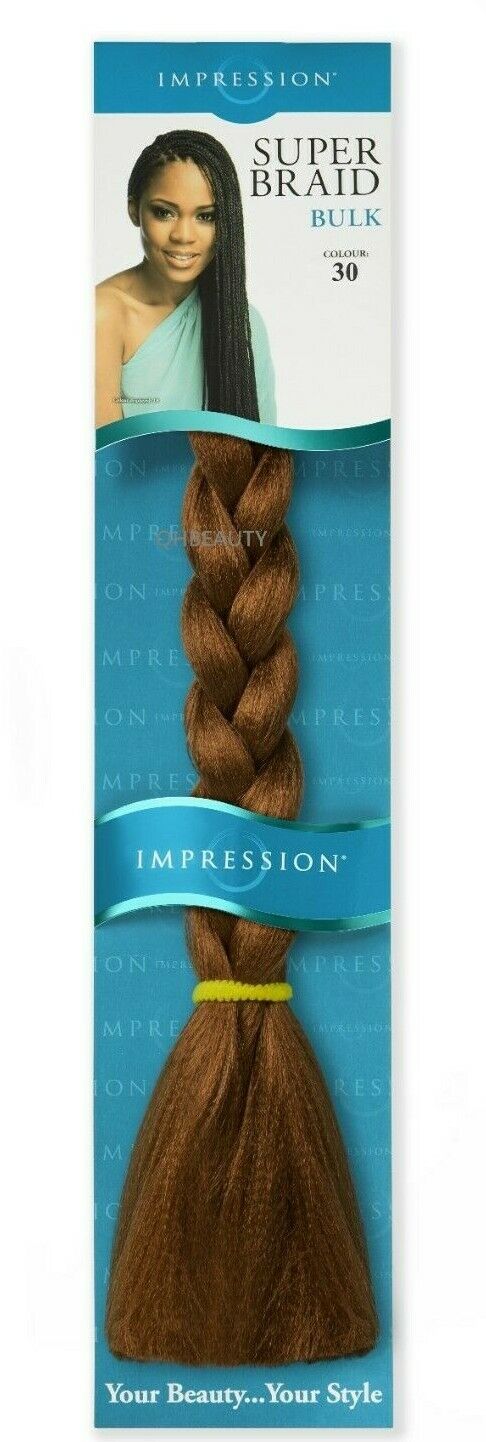 Impression Synthetic Natural Long Ultra Crochet Hair Extensions Super Braid 86"