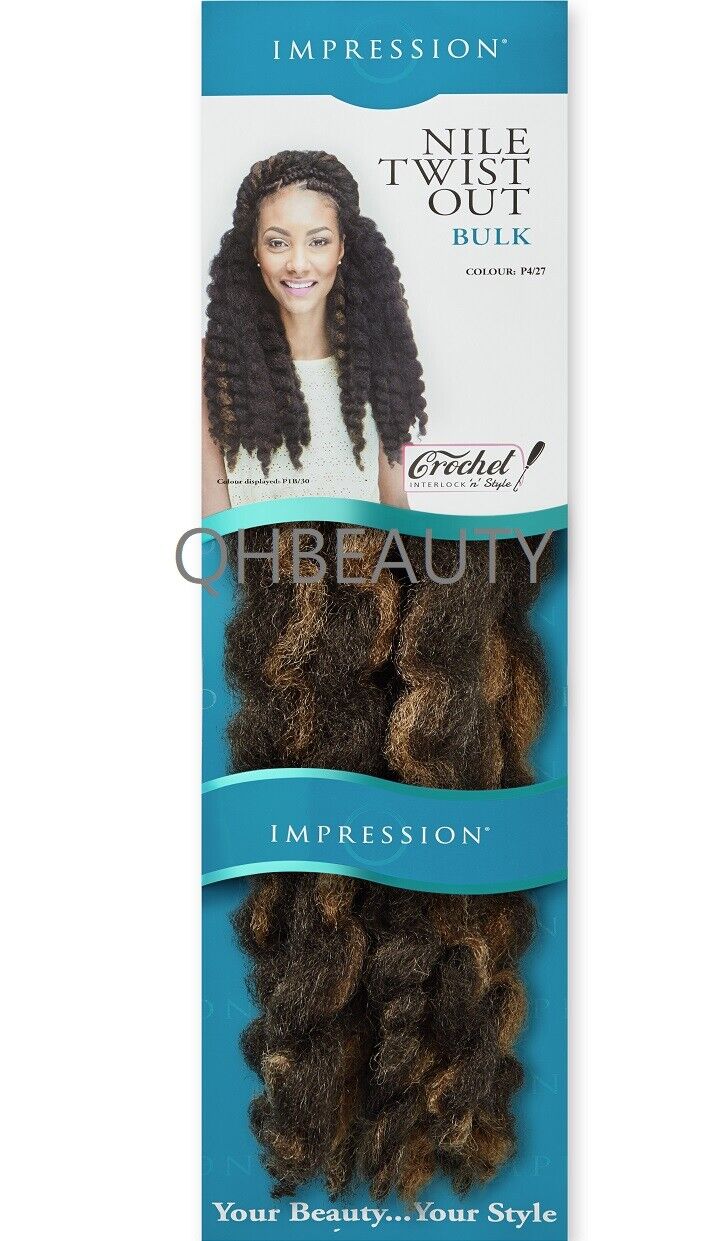 IMPRESSION SYNTHETIC AFRO CUBAN BULK HAIR EXTENSION BRAIDS - NILE TWIST OUT