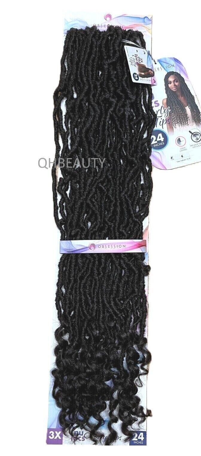 Obsession Synthetic Crochet PreLoop Braid Hair Extension - NU LOCS CURLY TIPS 24