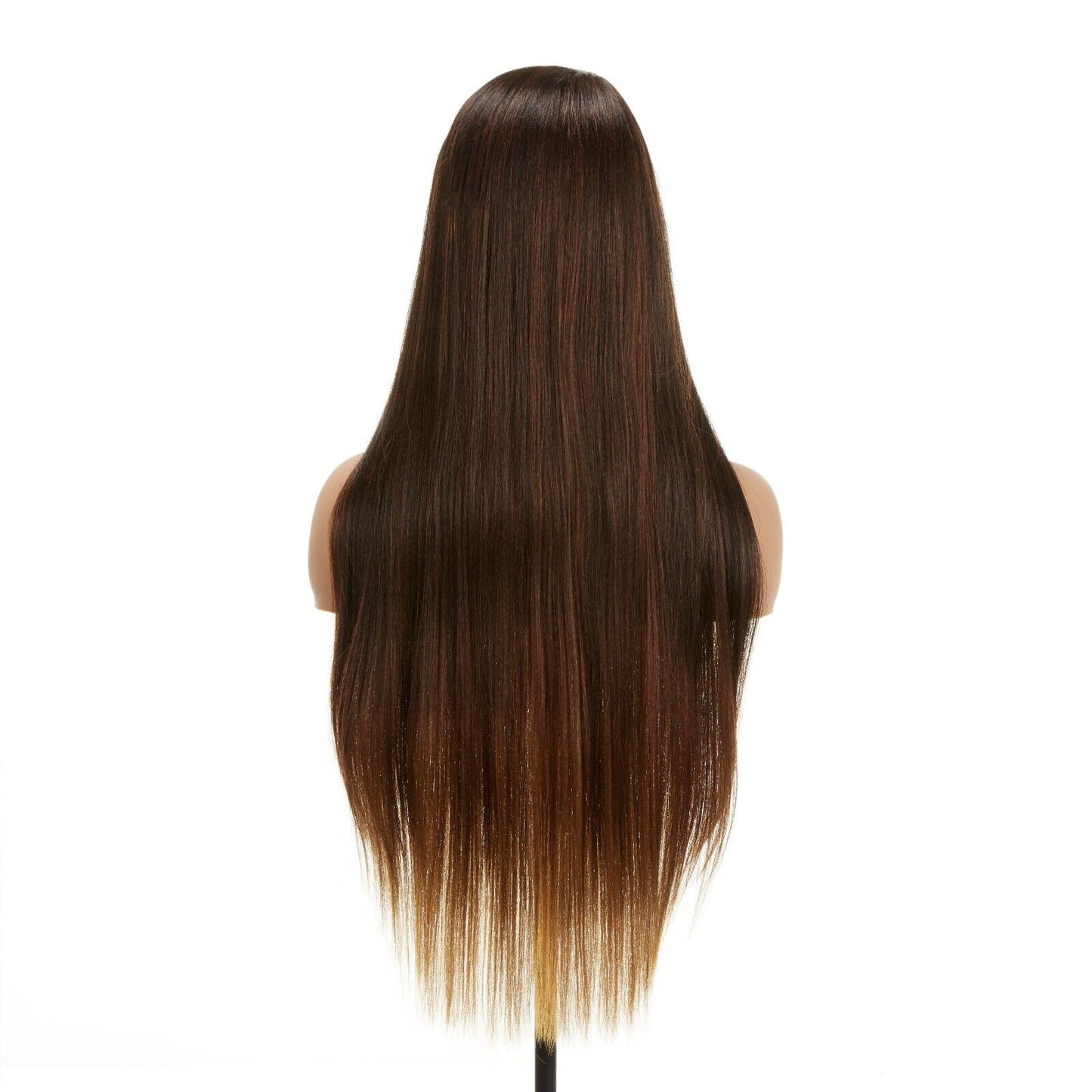 Impression Synthetic Invisible L Part Lace Long Yaky Straight Hair Wig -- RAVEN