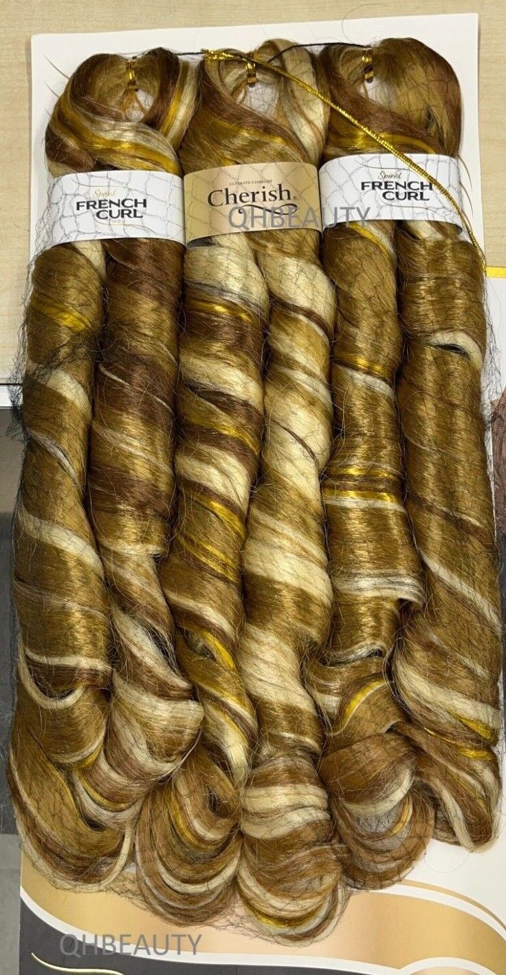 CHERISH SYNTHETIC HAIR EXTENSION BRAID - 3 x SPIRAL FRENCH CURL 22 & 28 INCHES