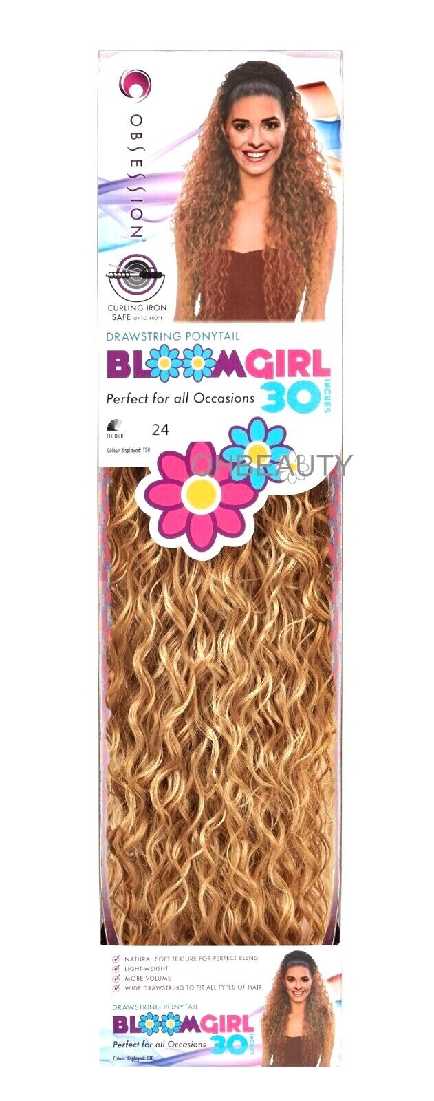 OBSESSION SYNTHETIC DRAWSTRING CURLY LONG HAIR PONYTAIL - BLOOM GIRL 20'' 30''
