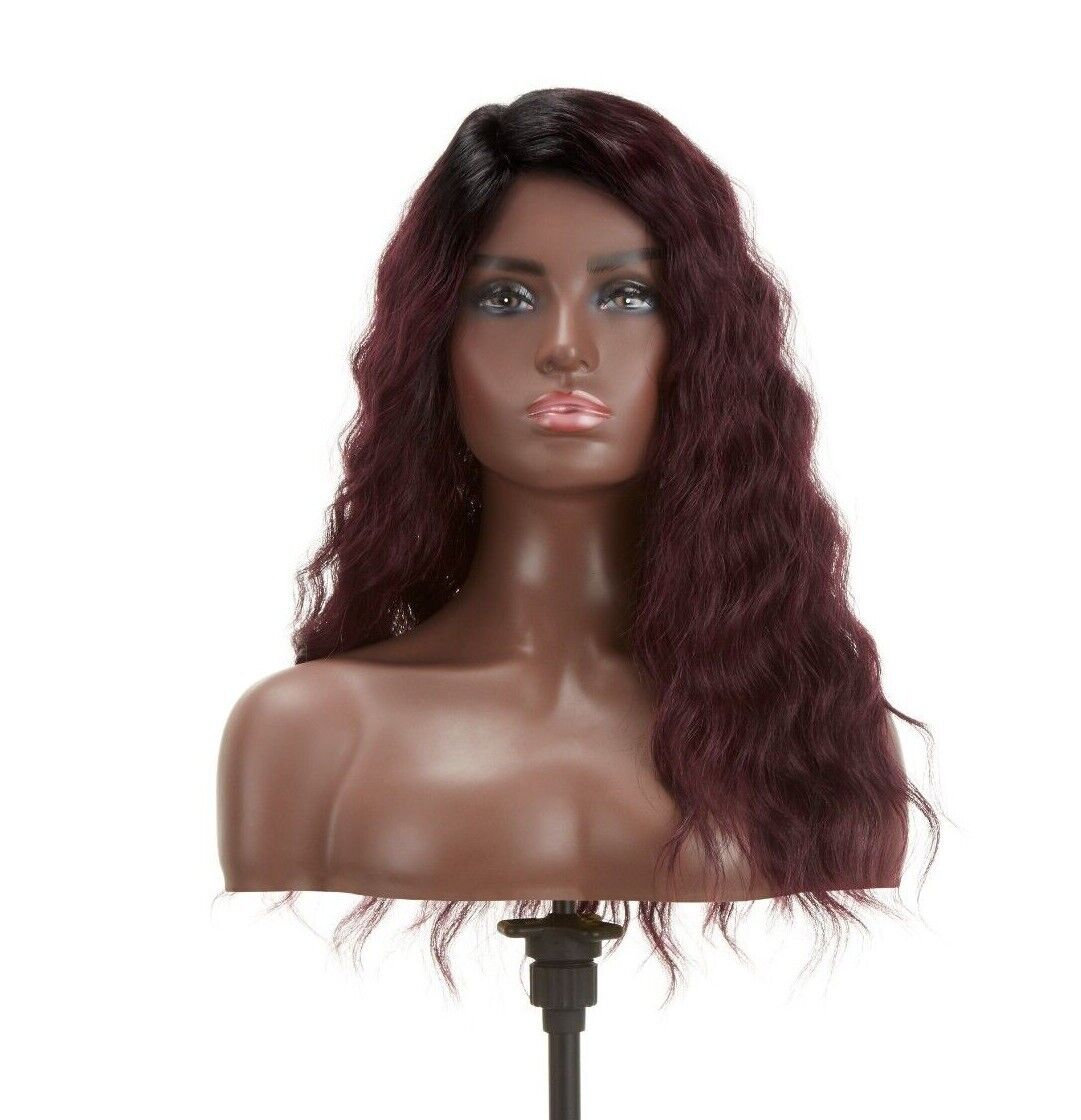 Impression Synthetic Invisible L Part Lace Curly Hair Wig - Alicia