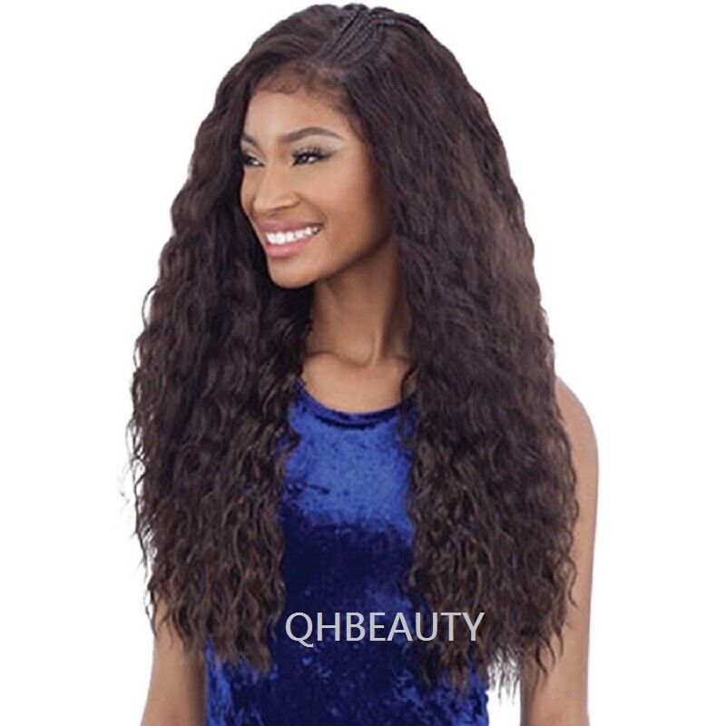 FREETRESS EQUAL SYNTHETIC PREMIUM BRAIDED EDGE LACE FRONT LONG HAIR WIG- BLW 001
