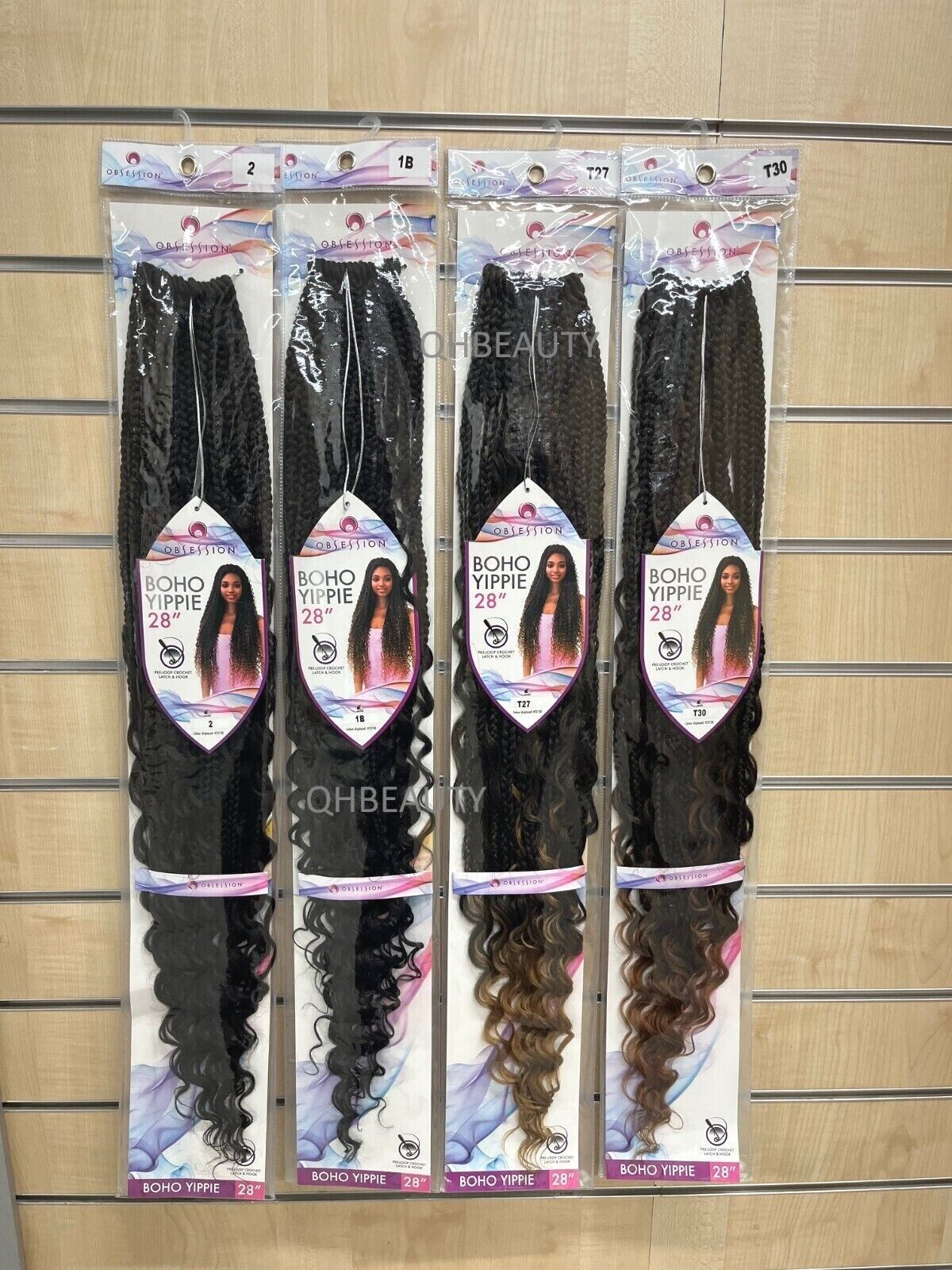 Obsession Synthetic Crochet Long Curly Braid Hair Extension - Boho Yippie 28 ''