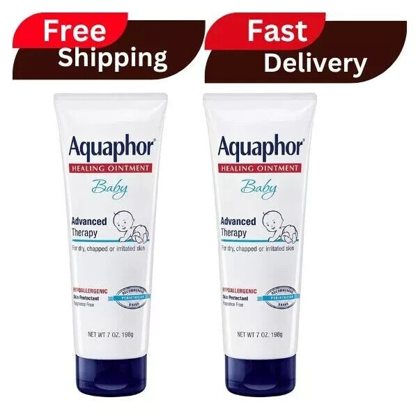 Aquaphor Baby Healing Ointment Advanced Therapy Skin Protectant, 7 Oz ( 2 Pack )