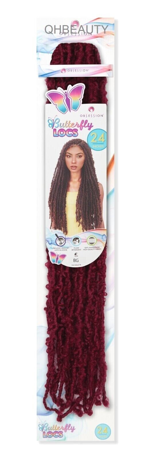 OBSESSION SYNTHETIC CROCHET HAIR EXTENSION PRE LOOP BRAID - BUTTERFLY LOC 24''
