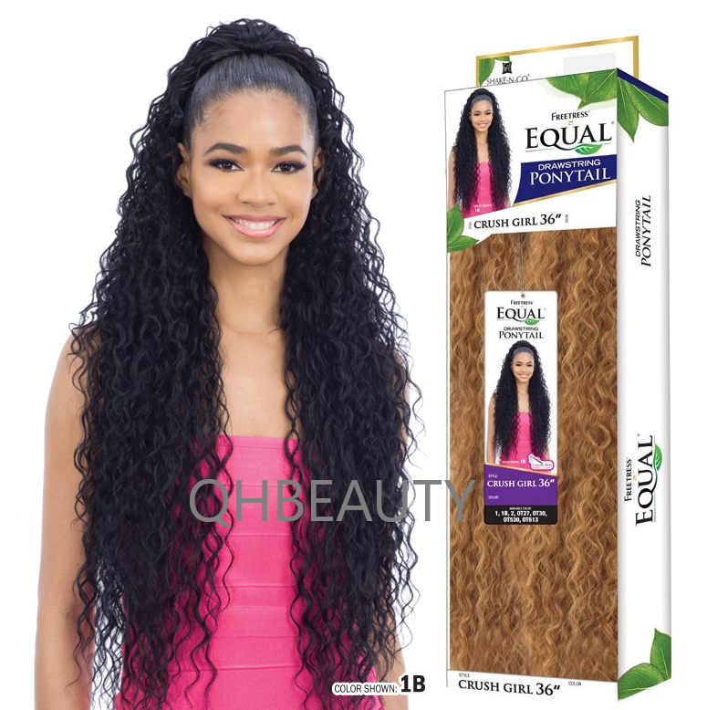 FREETRESS EQUAL SYNTHETIC DRAWSTRING CURLY LONG HAIR PONYTAIL - CRUSH GIRL 36 ''