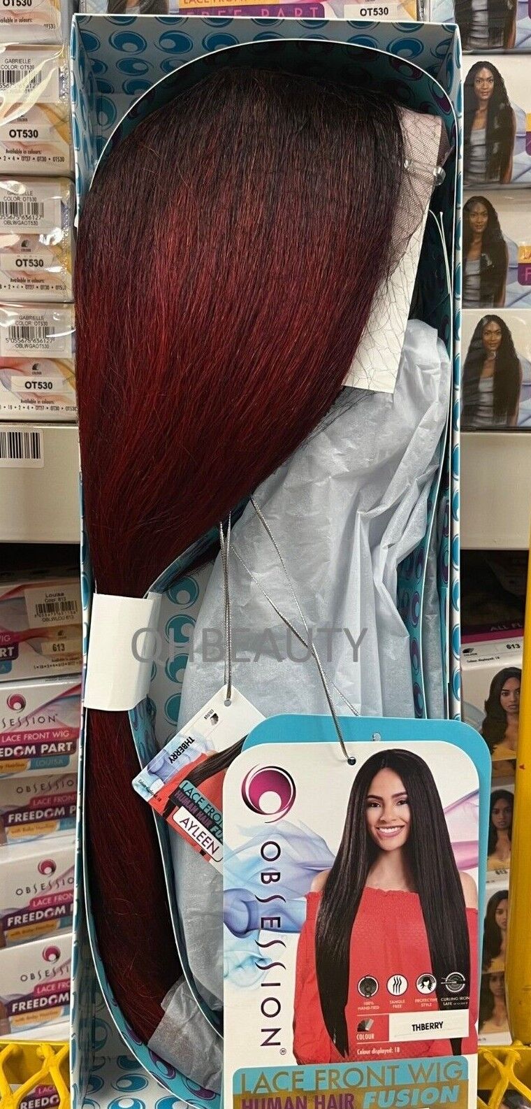 OBSESSION LACE FRONT HUMAN HAIR FUSION NATURAL TEXTURE & WAVE HAIR WIG - AYLEEN