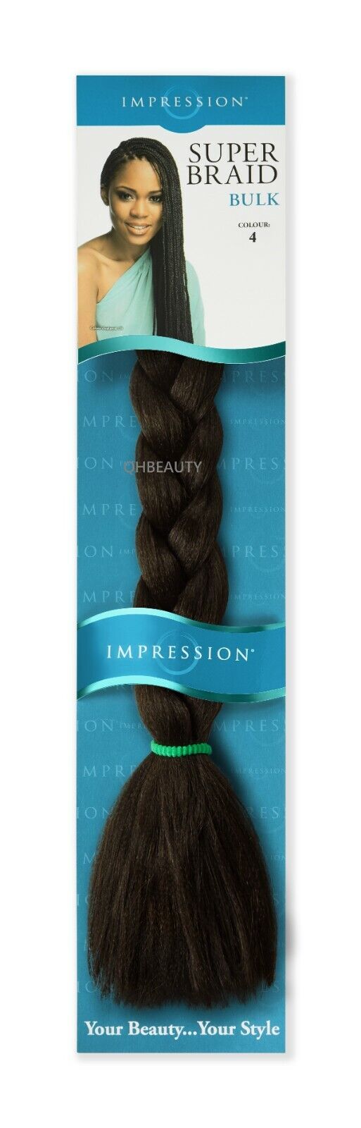 Impression Synthetic Natural Long Ultra Crochet Hair Extensions Super Braid 86"
