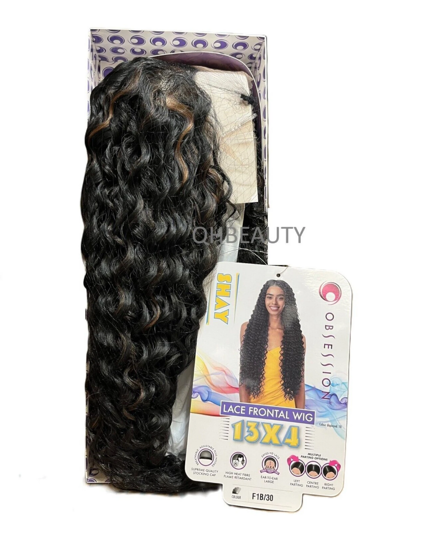 Obsession Synthetic Swiss HD 13x4 Lace Front Free Part Curly Hair Wig - SHAY