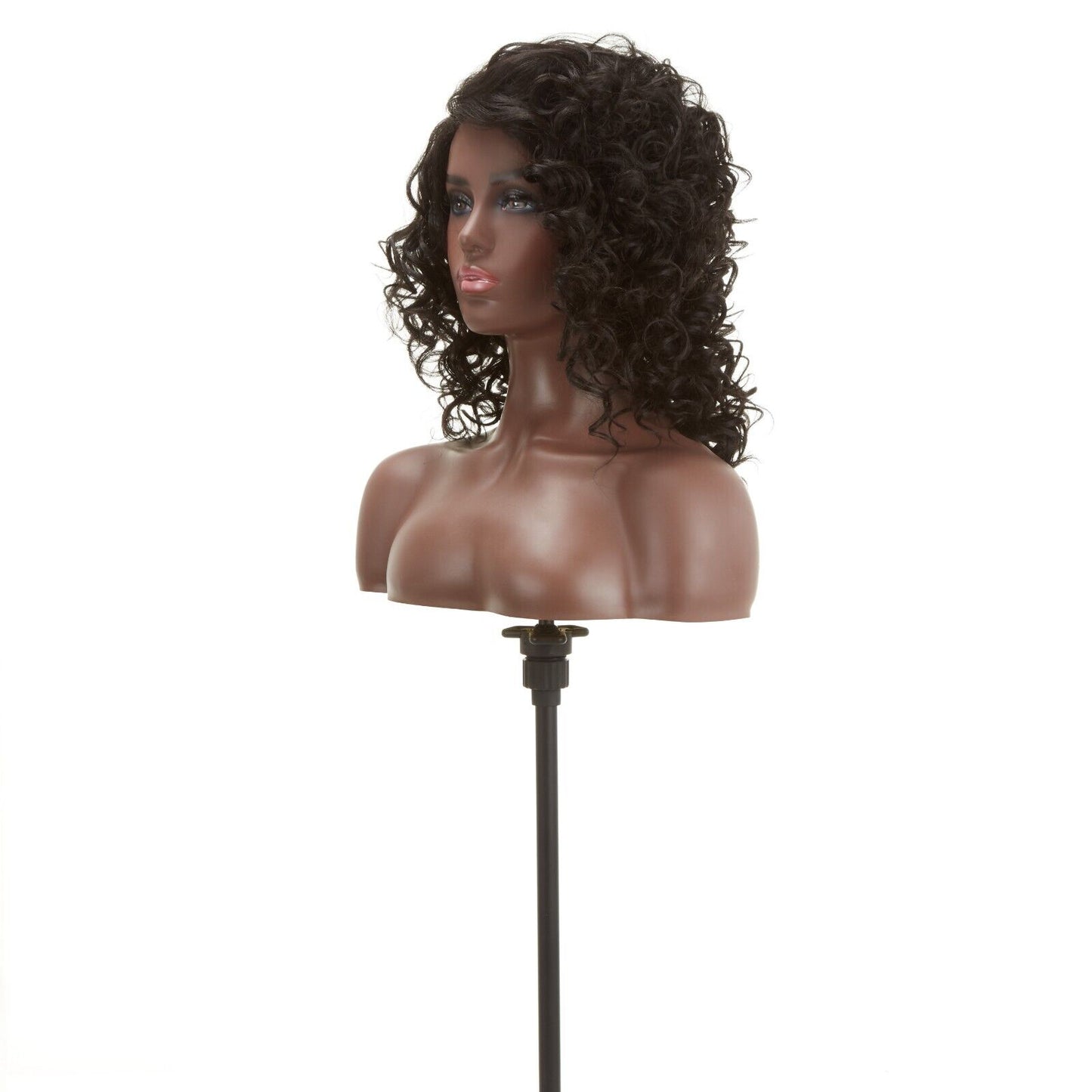 Impression Synthetic Hand Made Invisible L Part Curly Hair Lace Wig - MIA