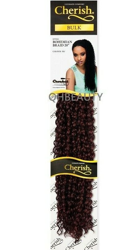 CHERISH SYNTHETIC CROCHET CURLY HAIR EXTENSION BRAID - BOHEMIAN BULK 20 INCH