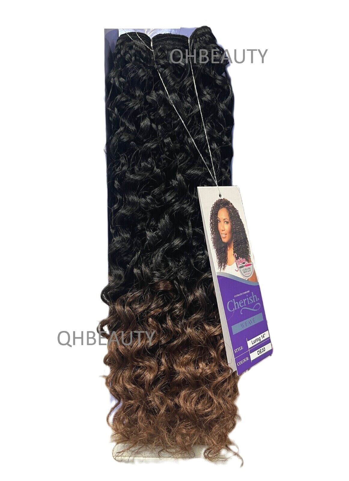 CHERISH SYNTHETIC FUTURA LONG CURLY HAIR EXTENSION WEAVE - LURING 14 INCHES