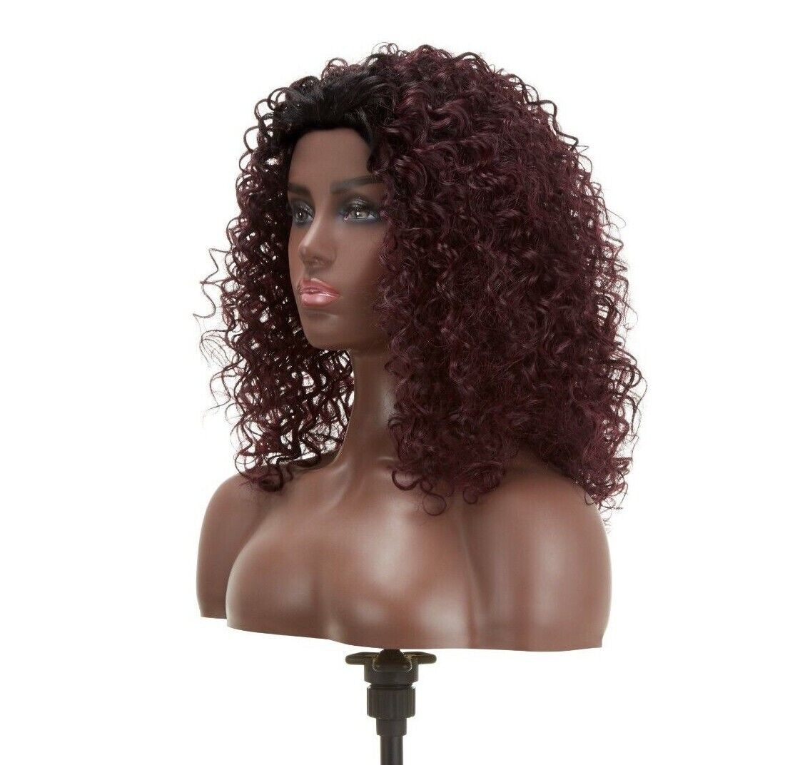Impression Synthetic Natural Hairline Lace Front Curly Hair Wig - Asmara