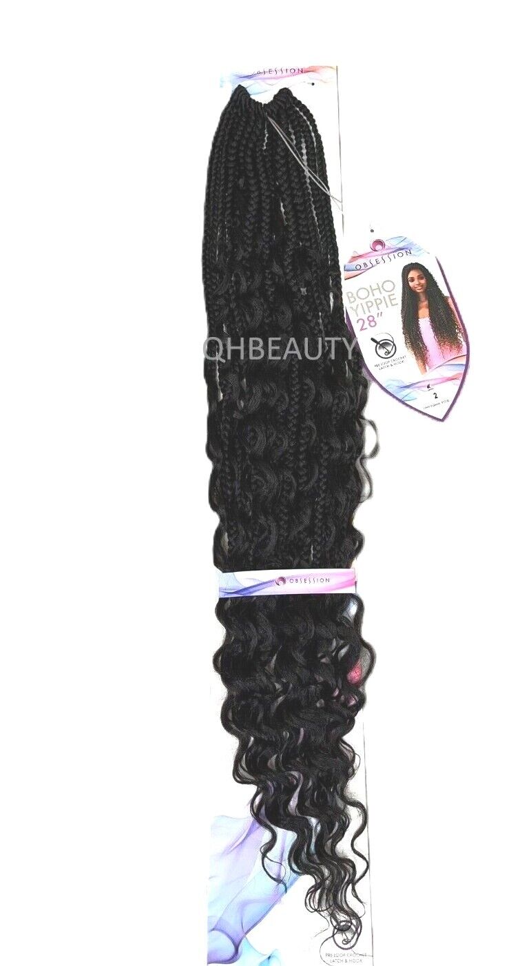 Obsession Synthetic Crochet Long Curly Braid Hair Extension - Boho Yippie 28 ''
