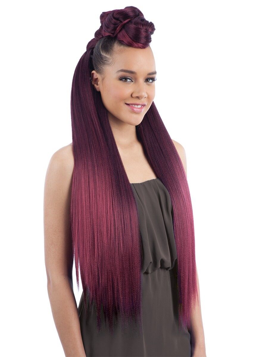CHERISH SYNTHETIC YAKY LONG STRAIGHT HAIR EXTENSIONS 2 X YAAS BRAIDS 20'' - 28''