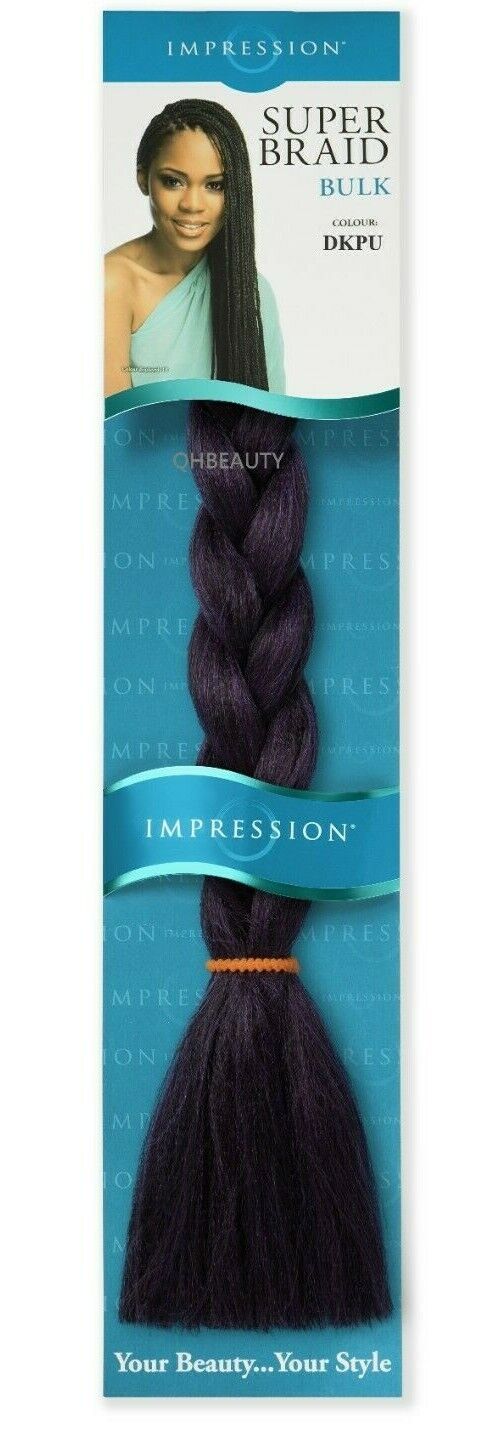 Impression Synthetic Natural Long Ultra Crochet Hair Extensions Super Braid 86"