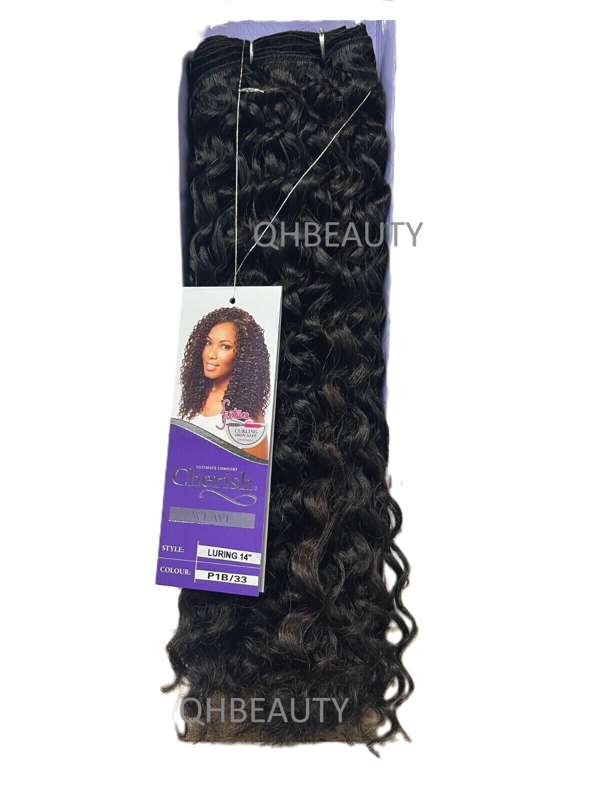 CHERISH SYNTHETIC FUTURA LONG CURLY HAIR EXTENSION WEAVE - LURING 14 INCHES