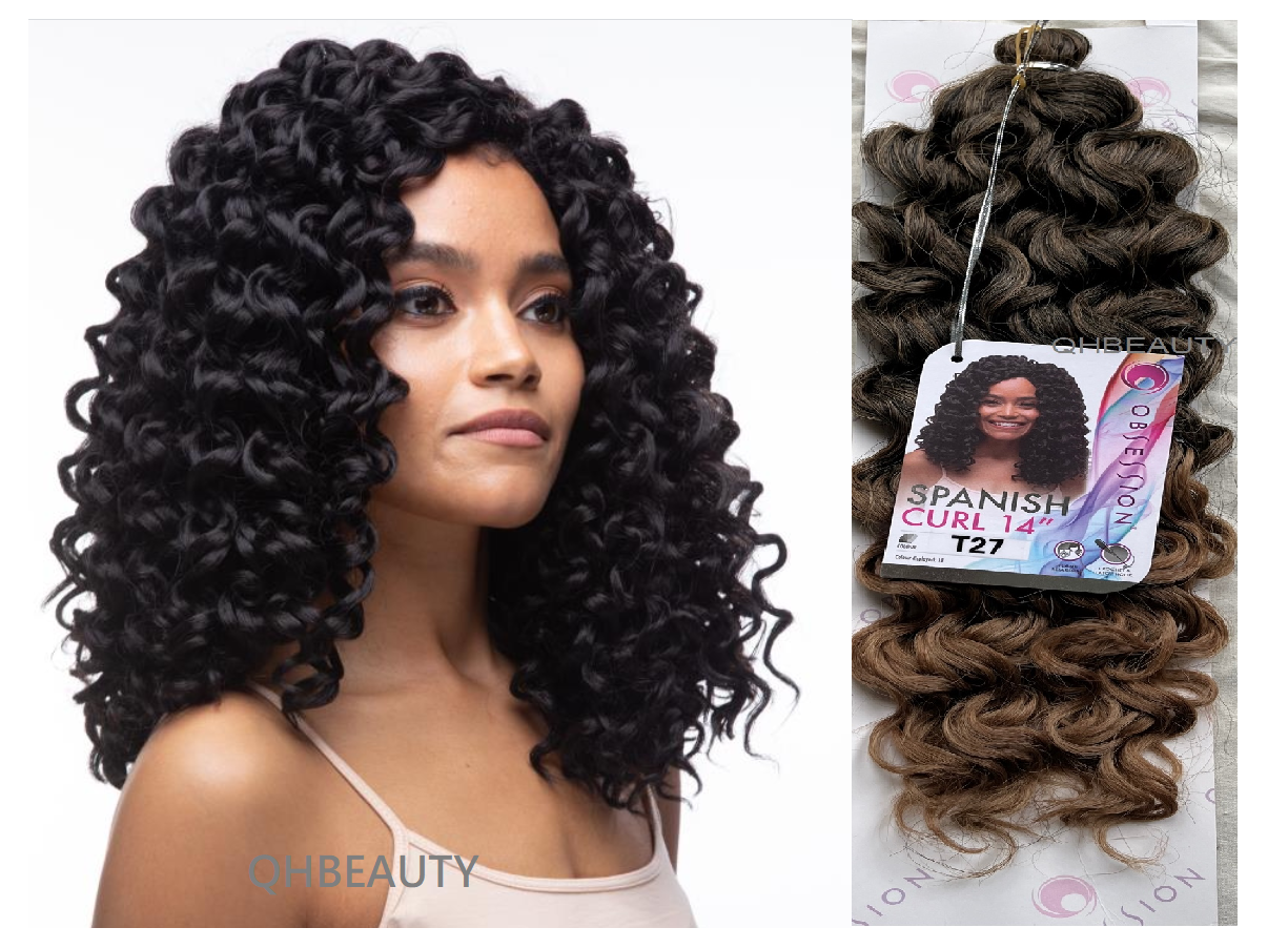 Obsession Synthetic Crochet Braid Curly Hair Extension - Spanish Curl 14 INCH