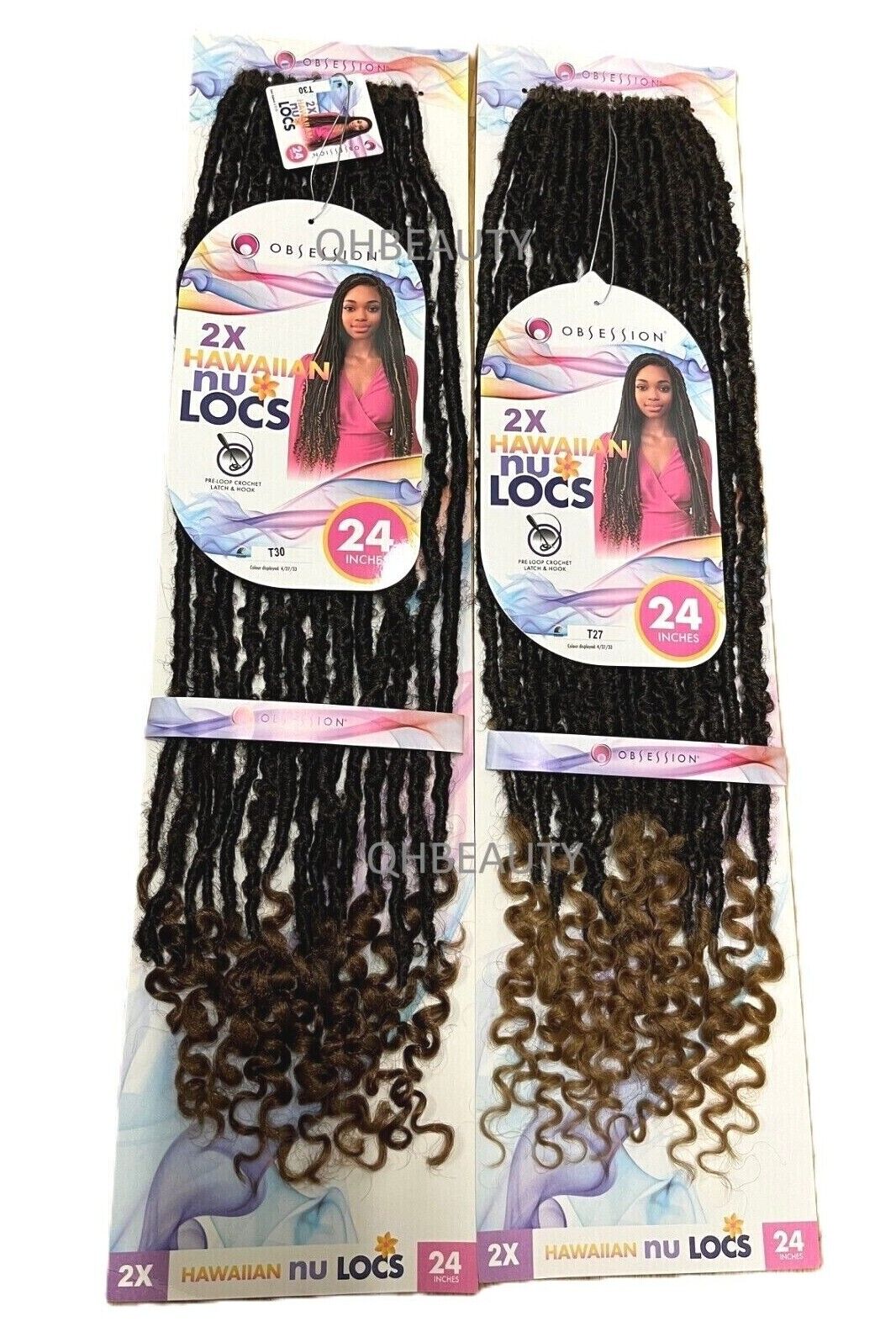 Obsession Synthetic Crochet Pre Loop Braid Hair Extension - HAWAIIAN NU LOCS 24