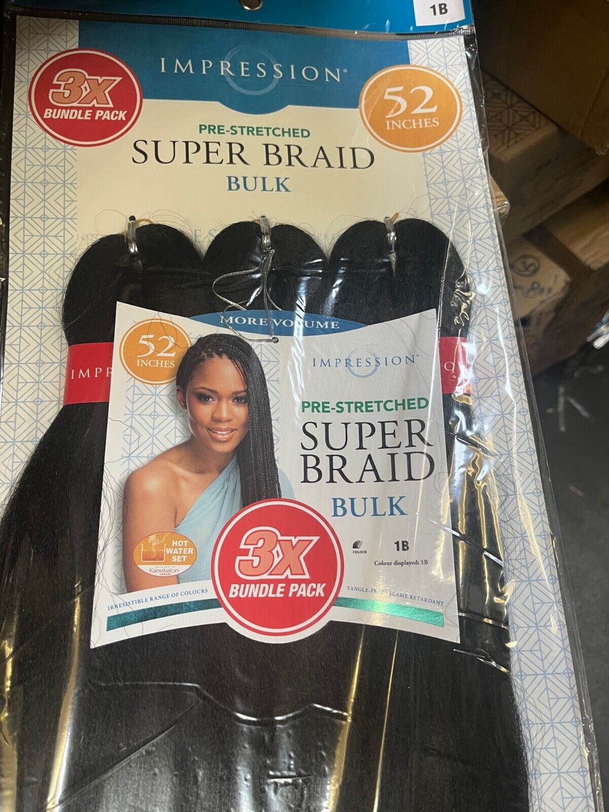 Impression Synthetic 3 X Bundle Pack Crochet Hair Extensions - Super Braid 52 "