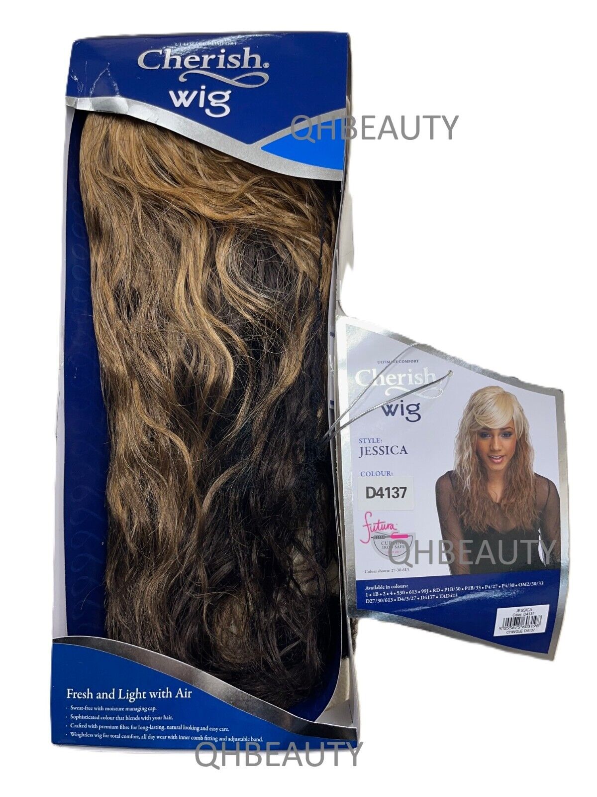 Cherish Synthetic Natural Look Long Wavy Curly Hair Wig - Jessica