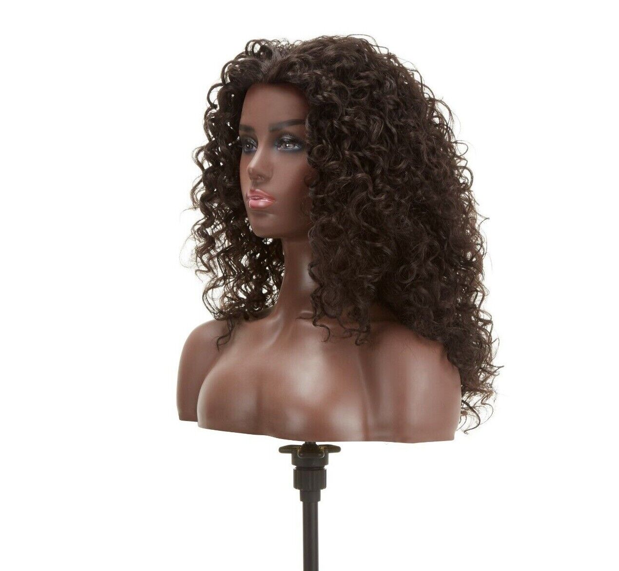 Impression Synthetic Natural Hair Line Long Curly Lace L Part Hair Wig - Emma