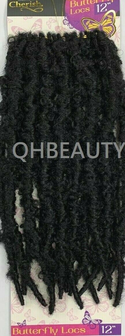 CHERISH SYNTHETIC CROCHET LONG HAIR EXTENSION PRE LOOP BRAID - BUTTERFLY LOC 12"