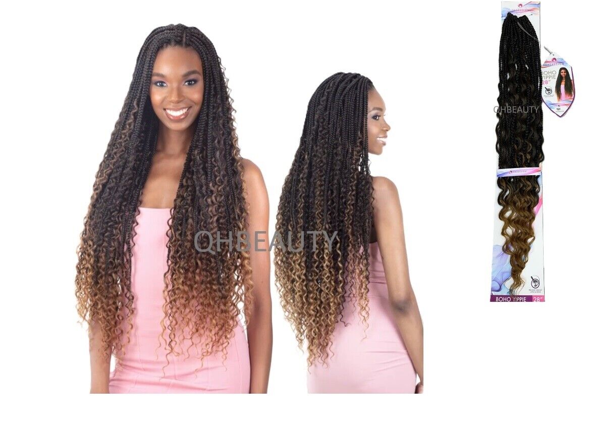 Obsession Synthetic Crochet Long Curly Braid Hair Extension - Boho Yippie 28 ''