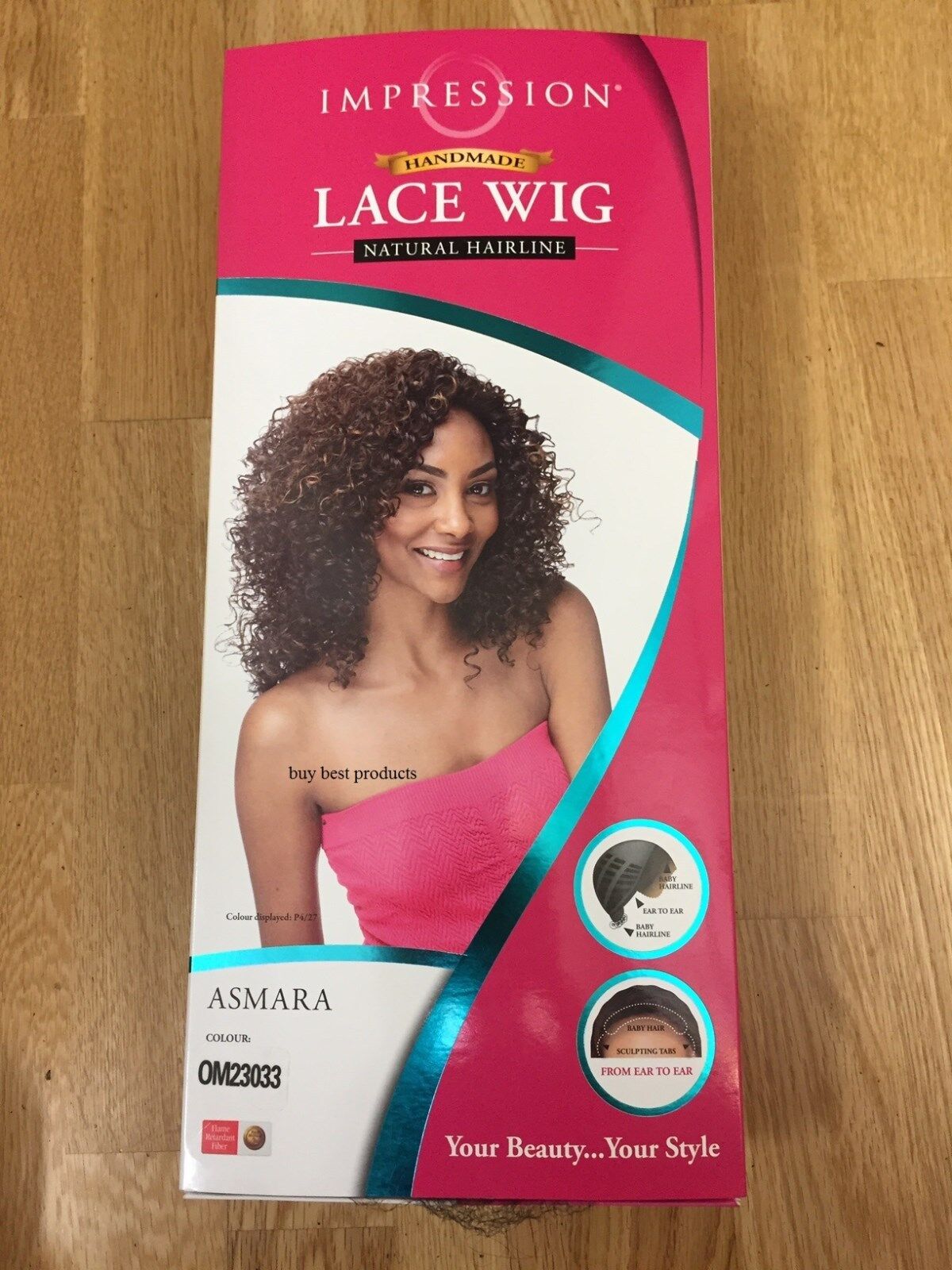 Impression Synthetic Natural Hairline Lace Front Curly Hair Wig - Asmara