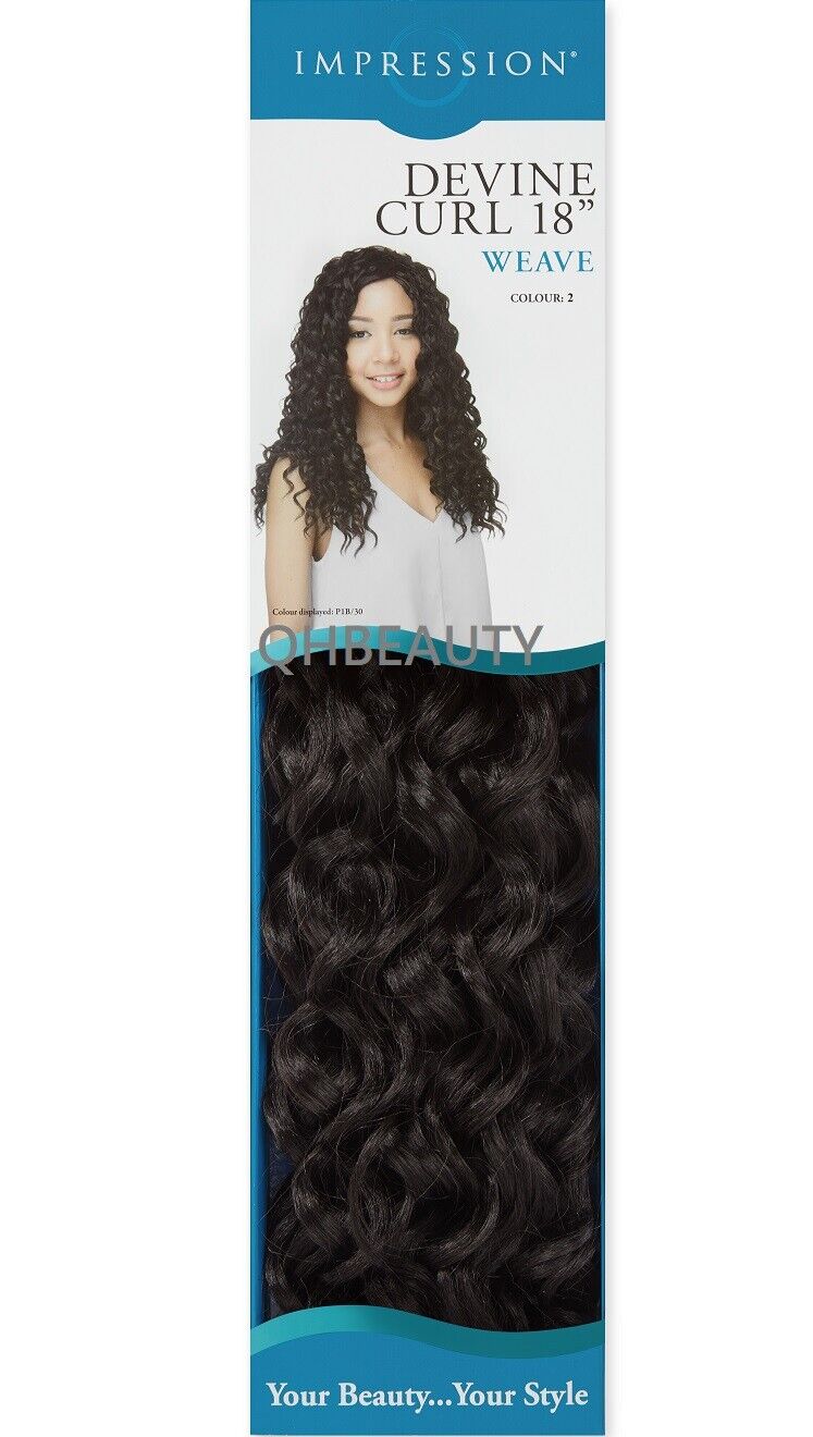 IMPRESSION SYNTHETIC CURLY LONG HAIR EXTENSION WEAVE - DEVINE CURL 18 INCH