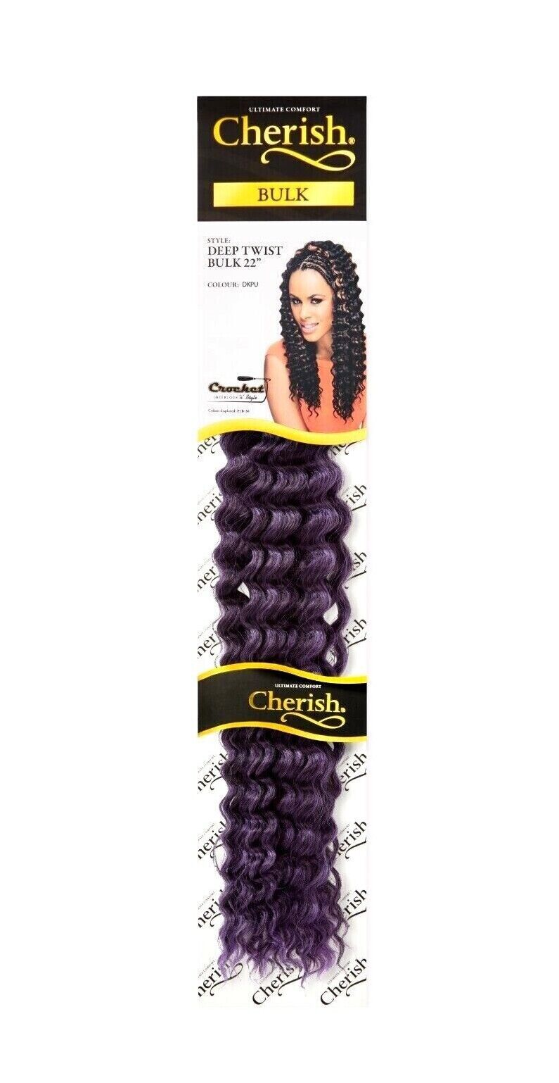 CHERISH SYNTHETIC BULK CROCHET CURLY HAIR EXTENSION BRAIDS - DEEP TWIST 22 INCH