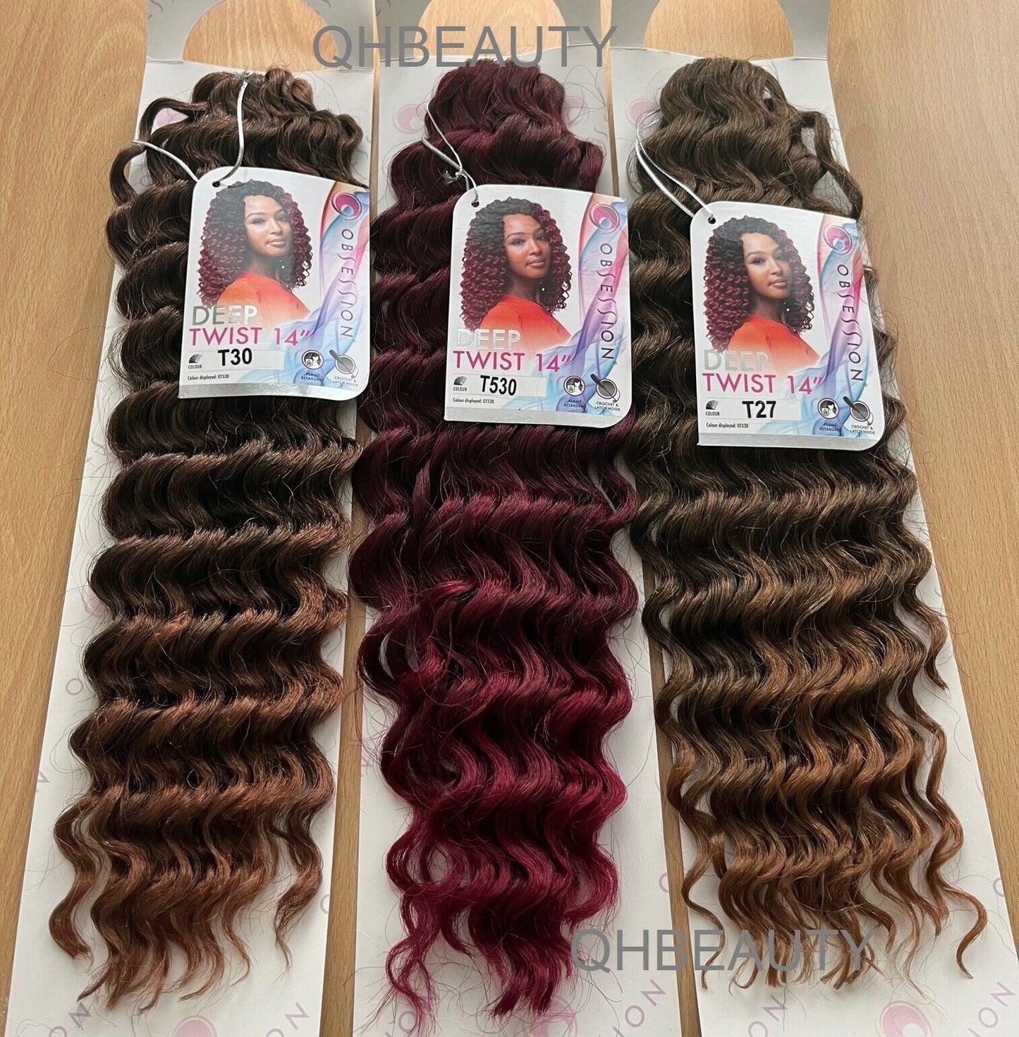 Obsession Synthetic Curly Crochet Braid Hair Extension - Deep Twist 14 inch