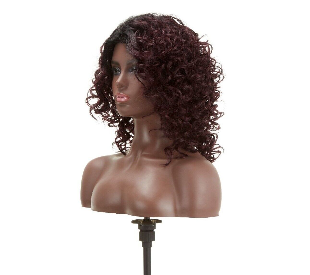 Impression Synthetic Hand Made Invisible L Part Curly Hair Lace Wig - MIA