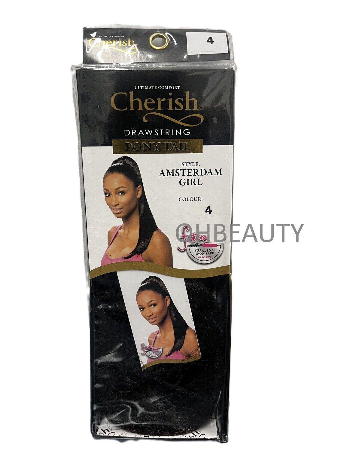 Cherish Synthetic Straight Drawstring Long Natural Ponytail - Amsterdam Girl