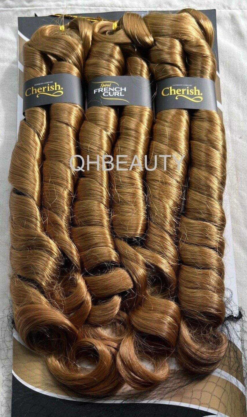 CHERISH SYNTHETIC HAIR EXTENSION BRAID - 3 x SPIRAL FRENCH CURL 22 & 28 INCHES