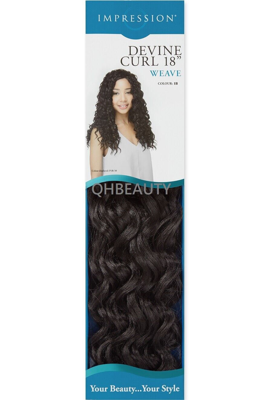IMPRESSION SYNTHETIC CURLY LONG HAIR EXTENSION WEAVE - DEVINE CURL 18 INCH