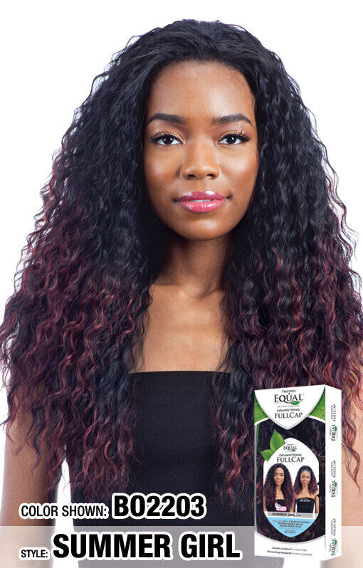 Freetress Equal Synthetic Curly Drawstring Full cap Hair Wig - SUMMER GIRL