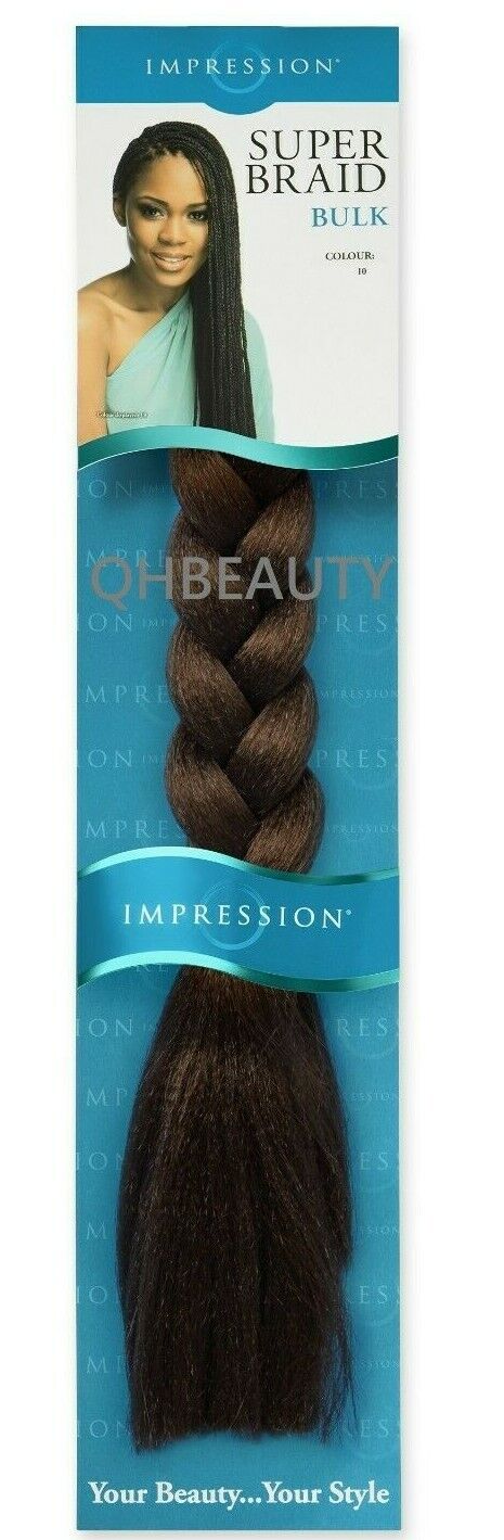 Impression Synthetic Natural Long Ultra Crochet Hair Extensions Super Braid 86"