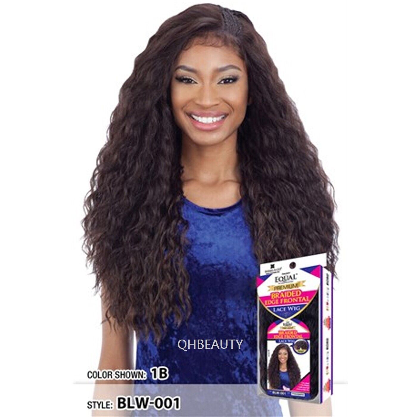 FREETRESS EQUAL SYNTHETIC PREMIUM BRAIDED EDGE LACE FRONT LONG HAIR WIG- BLW 001