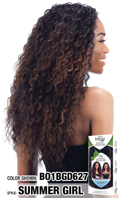 Freetress Equal Synthetic Curly Drawstring Full cap Hair Wig - SUMMER GIRL