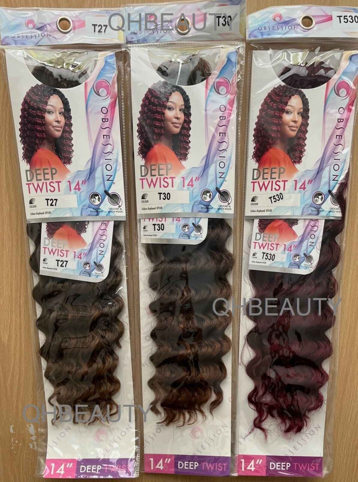 Obsession Synthetic Curly Crochet Braid Hair Extension - Deep Twist 14 inch
