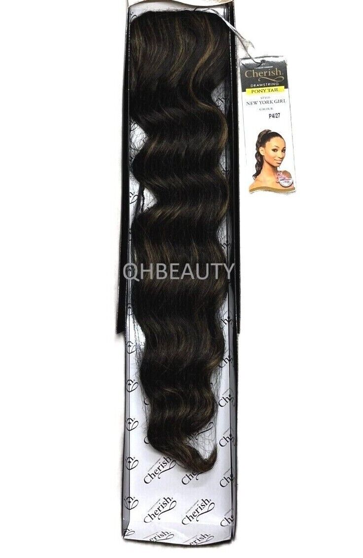 Cherish Synthetic Drawstring Long Curly Hair Extension Ponytail - New York Girl
