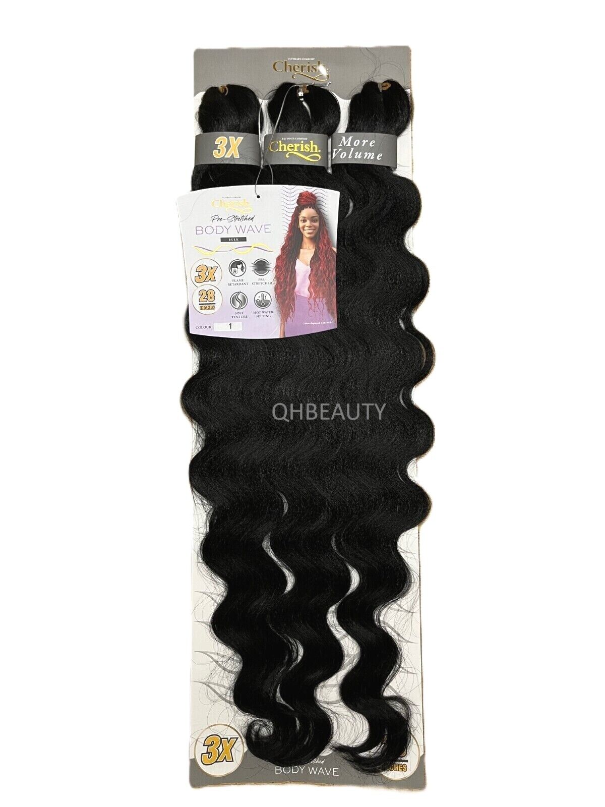 Cherish Synthetic Pre-Stretched Curly Braid Bulk Hair Extension - BODY WAVE 28''