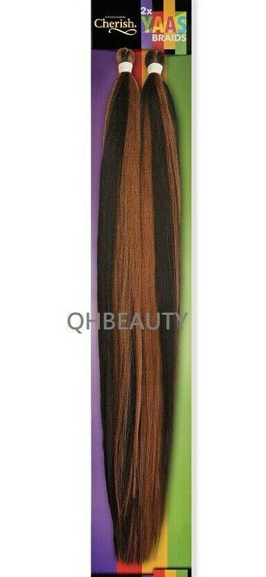 CHERISH SYNTHETIC YAKY LONG STRAIGHT HAIR EXTENSIONS 2 X YAAS BRAIDS 20'' - 28''