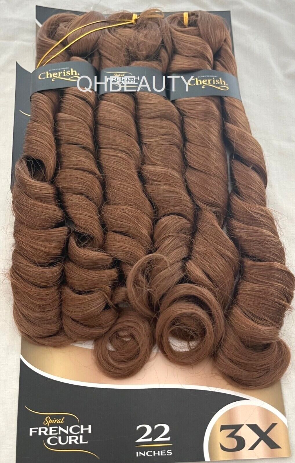 CHERISH SYNTHETIC CURLY SPIRAL HAIR EXTENSION BRAID - 3 x SPIRAL FRENCH CURL 22