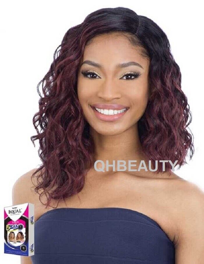 FREETRESS EQUAL SYNTHETIC HAIR 5 INCH LACE PART SHORT CURLY HAIR WIG - VAVA