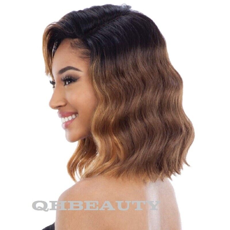 FREETRESS EQUAL SYNTHETIC 5 INCH LACE PART WAVY CURLY HAIR WIG - VAL